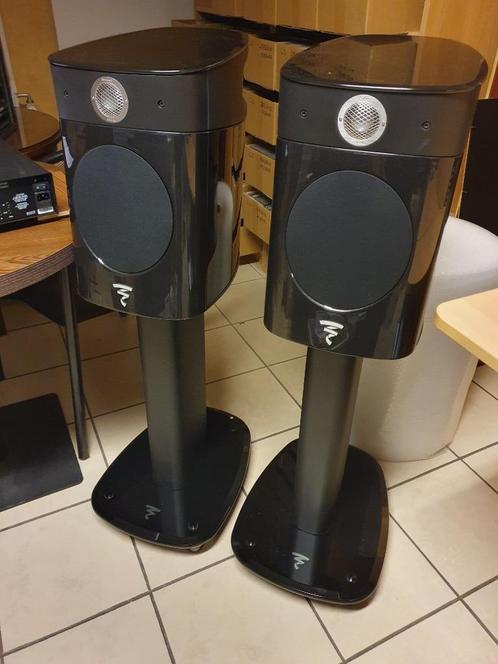 2 luidsprekers / speakers Focal Sopra No 1 + Stands, Audio, Tv en Foto, Luidsprekers, Zo goed als nieuw, Front, Rear of Stereo speakers