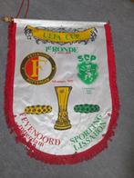 Wedstrijdvaan Feyenoord - Sporting Lissabon 1985, Ophalen of Verzenden, Zo goed als nieuw, Feyenoord, Vaantje of Sjaal