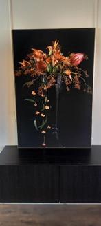 Art Frame Vaas met bloemenTextielframe 80x120 Aluminiumframe, Ophalen, Overige typen, Nieuw, 75 tot 100 cm