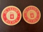 De Leeuws bieren bierviltje Jaren 50 bierviltje., Ophalen of Verzenden, Gebruikt, Viltje(s), Leeuw