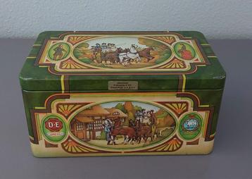 DOUWE EGBERTS - PICKWICK groen rechthoekig theeblik VINTAGE beschikbaar voor biedingen