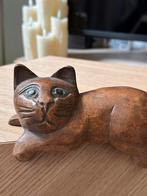 Houten katten beeld, Ophalen of Verzenden