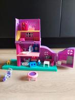 Polly Pocket Poppenhuis met Popjes & Accessoires, Ophalen, Gebruikt, Poppenhuis