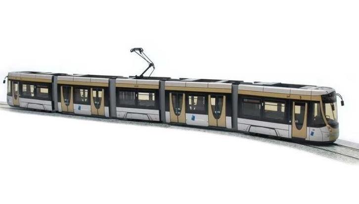 Halling VAR-BRX-M Flexity Brussel 5-delig Nr. 3226 met motor, Hobby en Vrije tijd, Modeltreinen | H0, Nieuw, Locomotief, Gelijkstroom