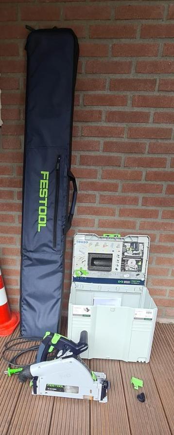 Festool TS 55 REBQ-PLUS invalzaag + 2x FS 1400/2 geleiderail beschikbaar voor biedingen