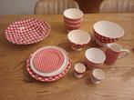 servies rood 'at home with marieke', Ophalen, Zo goed als nieuw, Aardewerk, Overige stijlen