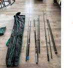 Foedraal + varia aan hengels, Watersport en Boten, Hengelsport | Witvissen, Ophalen, Zo goed als nieuw, Complete set
