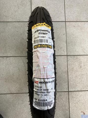 Nieuwe Dunlop Arrowmax 100/90-16 band motorband voorband 54h