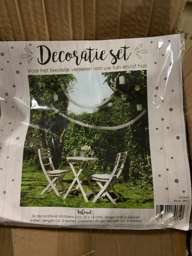 Partij Tuin Decoratie Set - Lantaarns & Slingers, Diversen, Rommelmarktspullen, Nieuw, Ophalen of Verzenden