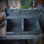 Houten Gruttersbak Zwart - 2 Vaks - Vintage Stijl, Minder dan 50 cm, Onbekend, Nieuw, Minder dan 50 cm