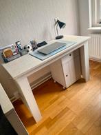 Gratis bureau met ladenblok wit hout ophalen, Huis en Inrichting, Bureaus, Ophalen, Gebruikt