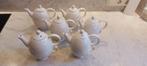 6 eenpersoons theepotjes met theekop, Antiek en Kunst, Antiek | Servies compleet, Ophalen