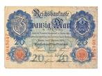 Duitsland 20 Mark 1908 Reichsbanknote, Postzegels en Munten, Bankbiljetten | Europa | Niet-Eurobiljetten, Ophalen of Verzenden