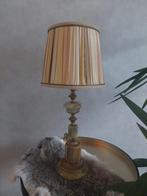 Onyx marmer messing vintage  tafellamp lampenvoet midcentury, Ophalen of Verzenden