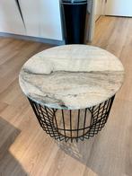 Bijzettafel rond stenen blad, Overige materialen, Rond, 55 tot 75 cm, Zo goed als nieuw