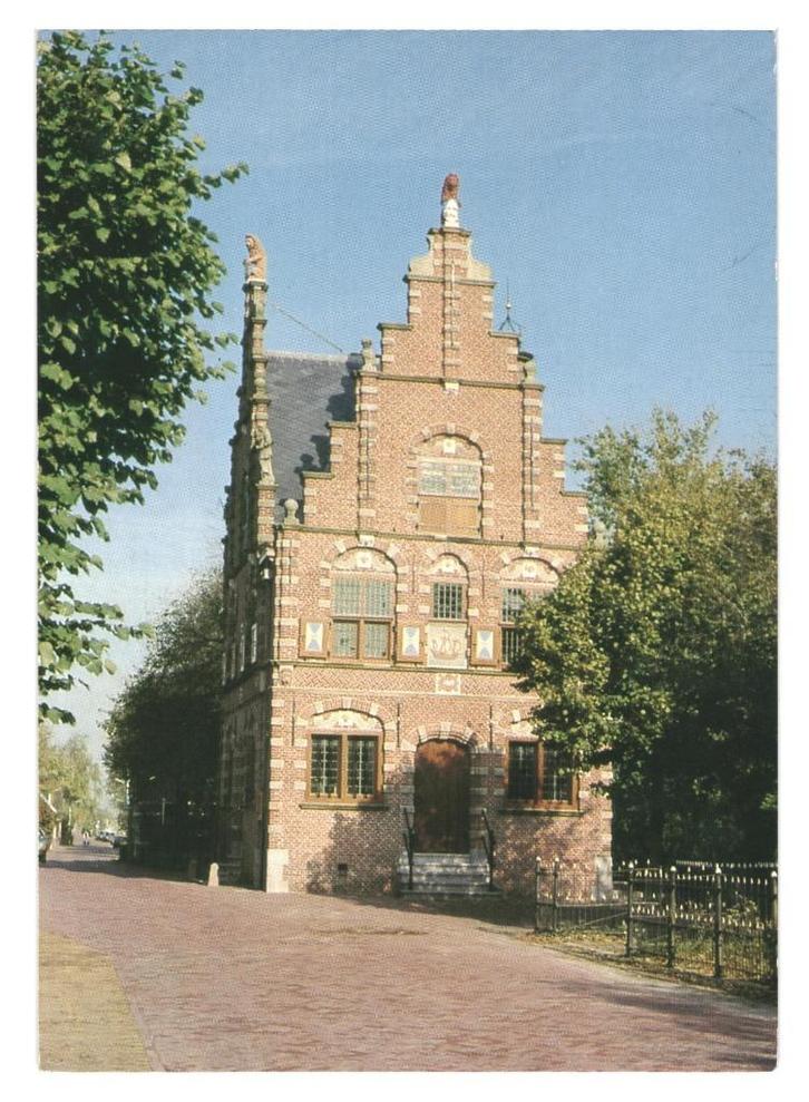 980687	Graft	NH Raadhuis	_Gelopen met mooie zegel, Verzamelen, Ansichtkaarten | Nederland, Gelopen, Noord-Holland, Ophalen of Verzenden