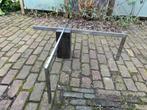 2x Metaform Hank Kwint salontafel KW1 Zwart marmer, Ophalen, Gebruikt, 50 tot 100 cm, Glas