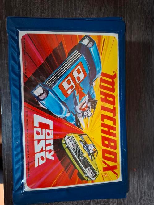 Matchbox Koffer met 25 Auto's - Jaren '70, Hobby en Vrije tijd, Modelbouw | Auto's en Voertuigen, Gebruikt, Auto, 1:50 of kleiner