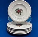 6x Wedgwood Moss Rose cakebordjes 13 cm, Ophalen of Verzenden