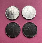 100 lire 1955,56,57 en 58 Vaticaan., Overige landen, Verzenden
