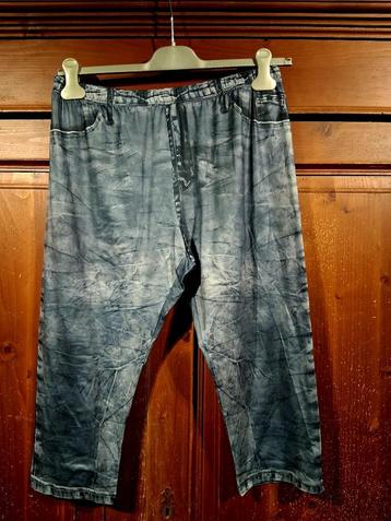 3/4 stretch legging jeans print zwart grijs XL = 44/48 beschikbaar voor biedingen