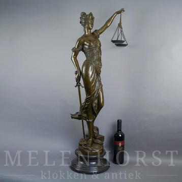 Heel groot beeld van Vrouwe Justitia, 1m, brons topkwaliteit beschikbaar voor biedingen