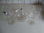 Glazen Leonardo decanter met 2 wijnglazen, Verzamelen, Glas en Borrelglaasjes, Ophalen of Verzenden, Zo goed als nieuw, Overige typen