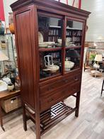 Antieke Chinese vitrinekast / kabinet – mahonie, uniek, Ophalen of Verzenden, D, D, D