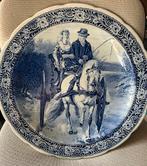 Delfts Blauw Wandbord met Paard en Wagen, Antiek en Kunst, Antiek | Wandborden en Tegels, Ophalen