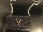 Tasje merk Valentino zwart zilvere ketting veel gebruikt maa, Ophalen of Verzenden, Gebruikt, Zwart, Schoudertasje