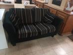 Mooie Zwart/Grijs Gestreepte Bank. (50% Korting), Ophalen, Gebruikt, 150 tot 200 cm, Tweepersoons