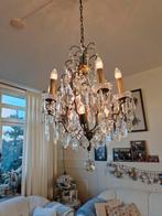 Antieke bronzen france kristallen kroonluchter met 9 lampen, Huis en Inrichting, Lampen | Kroonluchters, Ophalen of Verzenden