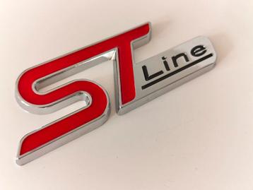 Ford ST-Line - Badge/Embleem Chrome/Rood of Chrome/Blauw beschikbaar voor biedingen