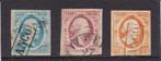 16.  1852  Koning Willem III,  nvph nrs. 1 - 3, gebruikt., Verzenden, T/m 1940, Gestempeld