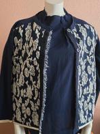 Chique Dames Gabardine Vestje - maat 40  Leona Per Donna, Kleding | Dames, Leona Per Donna, Blauw, Maat 42/44 (L), Ophalen of Verzenden