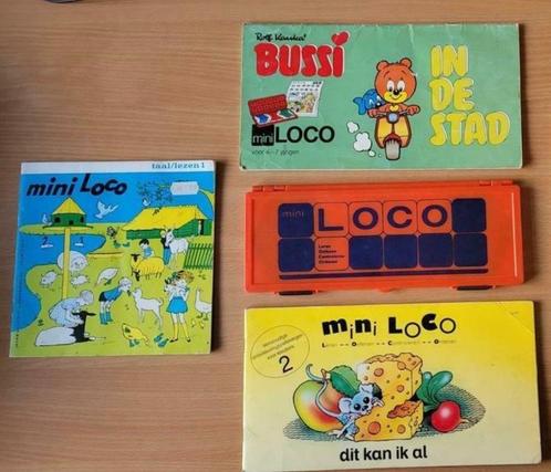 Vintage Mini Loco doos plus 3 boekjes, Kinderen en Baby's, Speelgoed | Educatief en Creatief, Gebruikt, Puzzelen, Taal en Lezen