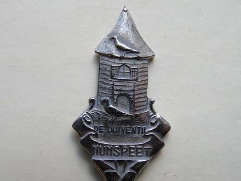 Verzilverd lepeltje De Duiventil Nunspeet (duif / duiven), Antiek en Kunst, Antiek | Bestek, Verzenden