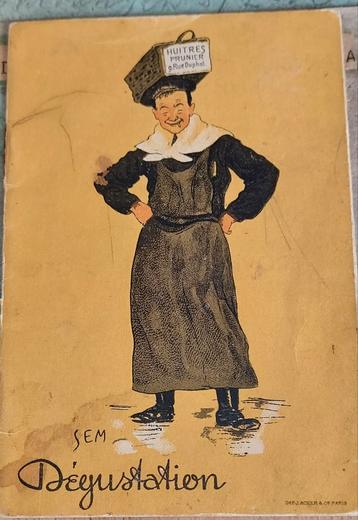Oude menukaart Prunier Parijs 1937 beschikbaar voor biedingen