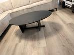 Zwarte Ovale Salontafel, Huis en Inrichting, Tafels | Salontafels, Ophalen, Gebruikt, 100 tot 150 cm, 50 tot 100 cm