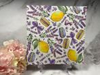 Knutsel servetten lavendel/macarons/citroenen nr 711, Ophalen of Verzenden, Nieuw, Materiaal