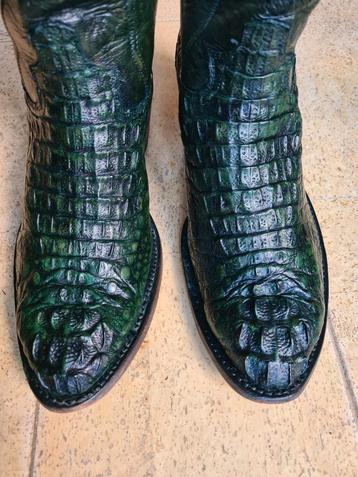 Croco cowboy laarzen maat 43. Western boots. Groen beschikbaar voor biedingen