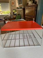 Vintage wandrekje jaren 60 oranje/chroom, Ophalen of Verzenden, Huis en Inrichting