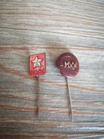 2 X M. V. V.  speldjes., Verzamelen, Speldjes, Pins en Buttons, Ophalen of Verzenden, Zo goed als nieuw, Overige onderwerpen