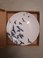 Heinen Delfts blauw wandbord vogels, Antiek en Kunst, Antiek | Wandborden en Tegels, Ophalen