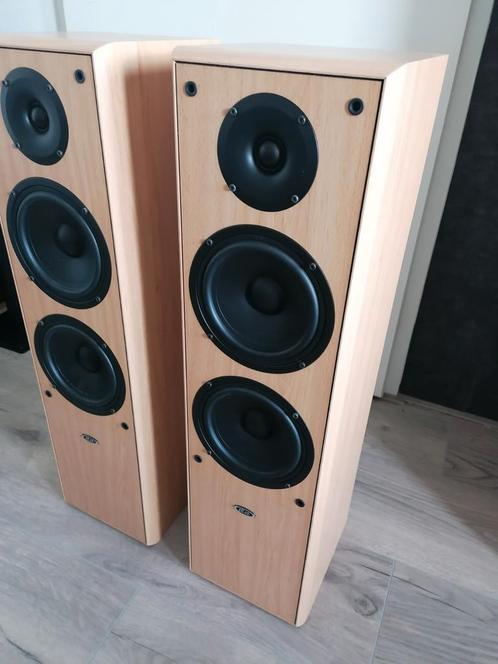 Eltax drieweg vloerspeakers incl speakersnoer, Audio, Tv en Foto, Luidsprekers, Zo goed als nieuw, Front, Rear of Stereo speakers