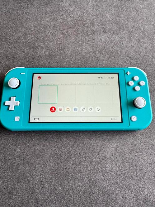 Nintendo switch lite Turquoise, Spelcomputers en Games, Spelcomputers | Nintendo Switch, Zo goed als nieuw, Switch Original, Zonder controller