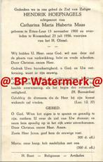 Hoefnagels Hendrik 1900 Etten-Leur 1956 Roosendaal x Maas -, Verzamelen, Bidprentjes en Rouwkaarten, Bidprentje, Ophalen of Verzenden
