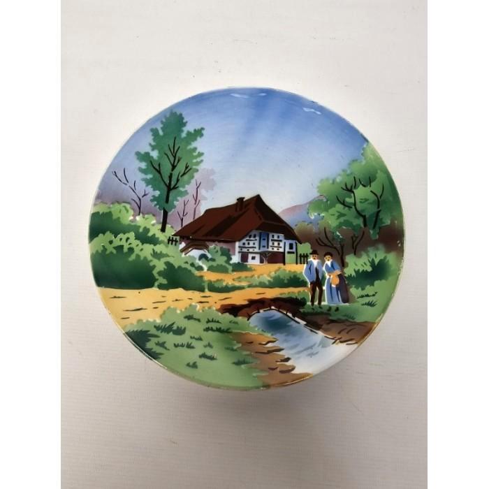 # Antiek Villeroy & Boch bord (Made in Saar-Basin) Duitsland, Antiek en Kunst, Antiek | Wandborden en Tegels, Ophalen of Verzenden