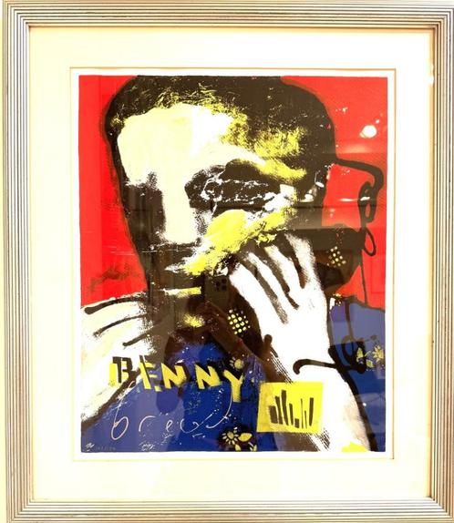 Prachtige Herman Brood Zeefdruk incl. fraaie lijst, Antiek en Kunst, Kunst | Litho's en Zeefdrukken, Ophalen