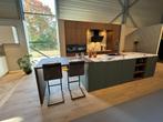Grote luxe showroomkeuken te koop, Ophalen, Met kookeiland, Groen, Graniet of Steen
